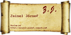 Zeisel József névjegykártya